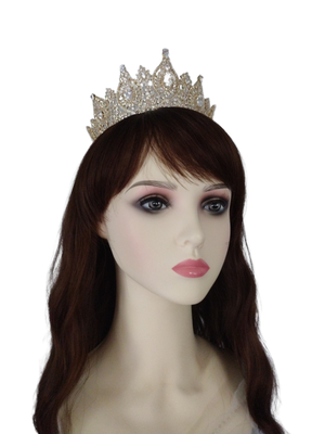 Regal 2 2/3" Tall CZ Gold or Rose Gold Wedding and Quinceanera Tiara Regal 2 2/3" Tall CZ Gold or Rose Gold Wedding and Quinceanera Tiara