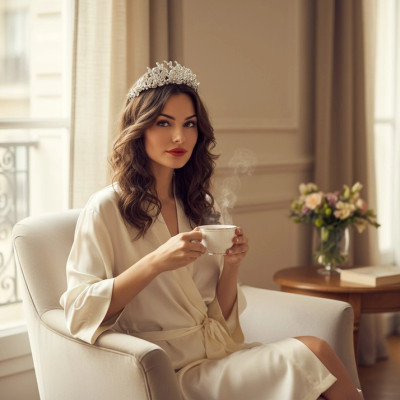 Vintage Vine Pearl and Crystal Leaf Wedding Tiara Headpiece