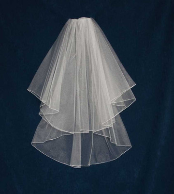 Shimmer Tulle Two Layer Fingertip Length Wedding Veil V6830 Shimmer Tulle Two Layer Fingertip Length Wedding Veil V6830