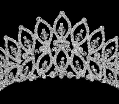 Sparkling 2 1/2" Tall Crystal Wedding and Quinceanera Tiara in Silver Sparkling 2 1/2" Tall Crystal Wedding and Quinceanera Tiara in Silver