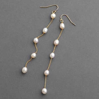 14K Gold Freshwater Pearl Earring and Bracelet Wedding Jewelry Set 14K Gold Freshwater Pearl Earring and Bracelet Wedding Jewelry Set