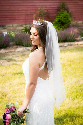 1 1/2" Tall Pearl and Crystal Silver Plated Wedding Tiara hp9603