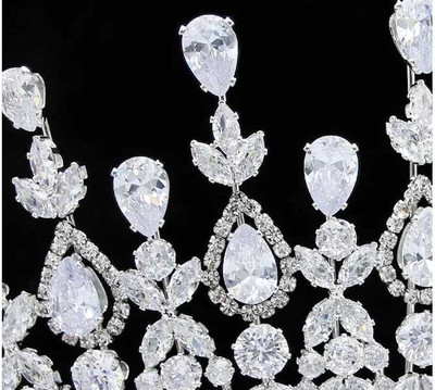 Regal 2 1/2" Tall CZ Wedding and Quinceanera Tiara Regal 2 1/2" Tall CZ Wedding and Quinceanera Tiara
