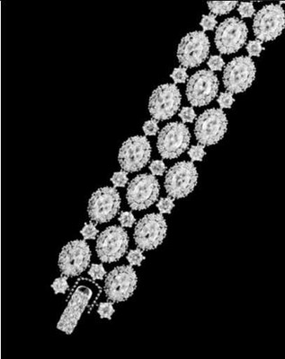 Glamorous CZ Wedding and Formal Bracelet in Silver Plating