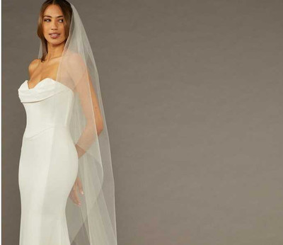 Waterfall Cut Ivory Cathedral Wedding Veil enVogue V03C-WF Waterfall Cut Ivory Cathedral Wedding Veil enVogue V03C-WF