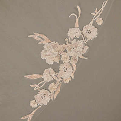 Royal Cathedral Wedding Veil with Pink Embroidery Envogue V2494WRC Royal Cathedral Wedding Veil with Pink Embroidery Envogue V2494WRC