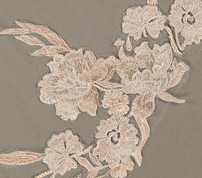 Royal Cathedral Wedding Veil with Pink Embroidery Envogue V2494WRC Royal Cathedral Wedding Veil with Pink Embroidery Envogue V2494WRC