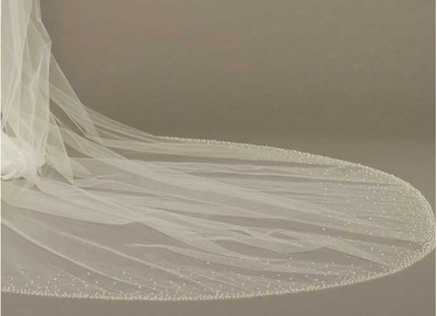 Royal Cathedral Wedding Veil with Pearl Edge Envogue V2487WRC Royal Cathedral Wedding Veil with Pearl Edge Envogue V2487WRC