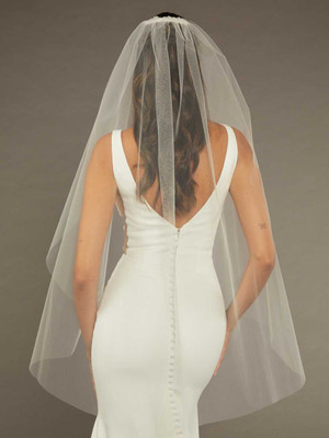 Waterfall Cut Ivory Fingertip Wedding Veil enVogue V03SF-WF Waterfall Cut Ivory Fingertip Wedding Veil enVogue V03SF-WF