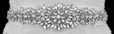 Dazzling Rhinestone Wedding Ribbon Sash Belt JB67