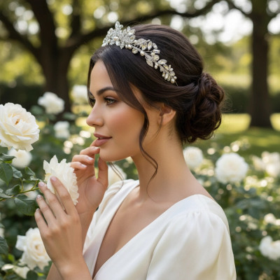 Freshwater Pearl and Crystal Wedding Headband Tiara hp9647