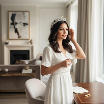 Enchanting Freshwater Pearl and Crystal Wedding Tiara