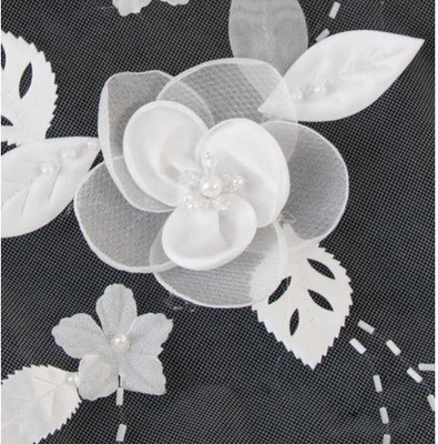 Royal Cathedral Wedding Veil with Delightful 3D Flowers CF292