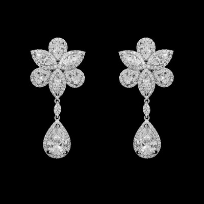 AAA CZ Drop Wedding and Formal Earrings E9777 AAA CZ Drop Wedding and Formal Earrings E9777