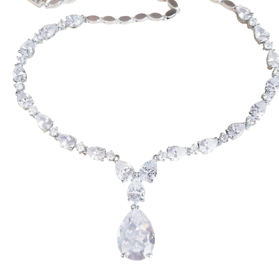 5A CZ Platinum Silver Plated Wedding and Formal Jewelry Set 5A CZ Platinum Silver Plated Wedding and Formal Jewelry Set