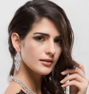 Fabulous 2 1/2" Long CZ Silver Plated Wedding and Prom Earrings  Fabulous 2 1/2" Long CZ Silver Plated Wedding and Prom Earrings