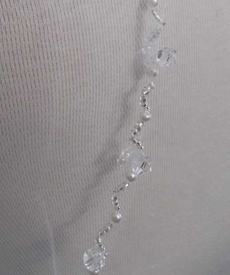 Royal Cathedral Wedding Veil Wide Width Pearl and Crystal Beaded  Royal Cathedral Wedding Veil Wide Width Pearl and Crystal Beaded