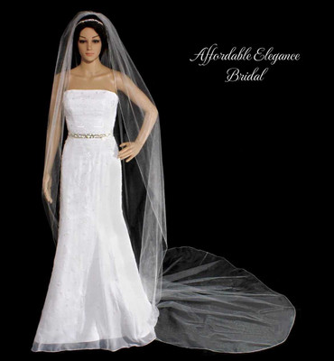 Shimmer Tulle Fingertip or Cathedral Wedding Veil