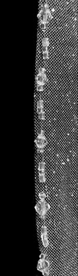 Glitter Tulle Fingertip or Cathedral Wedding Veil with Crystal Edge