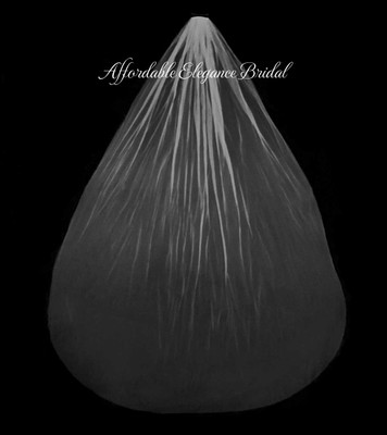 Cathedral Wedding Veil Extra Wide with Plain Cut Edge Cathedral Wedding Veil Extra Wide with Plain Cut Edge