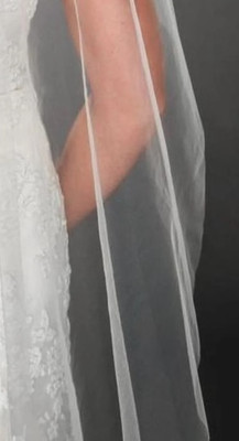 Cathedral Wedding Veil Extra Wide with Plain Cut Edge Cathedral Wedding Veil Extra Wide with Plain Cut Edge