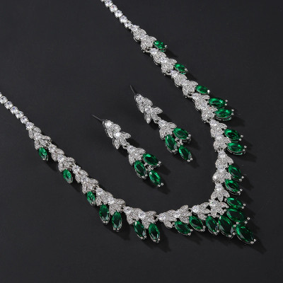 Emerald Green CZ Wedding and Formal Jewelry Set Emerald Green CZ Wedding and Formal Jewelry Set