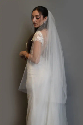 Two Layer Extra Wide Royal Cathedral Wedding Veil Ansonia V420 Two Layer Extra Wide Royal Cathedral Wedding Veil Ansonia V420