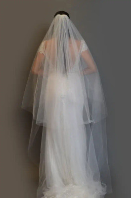 Two Layer Extra Wide Royal Cathedral Wedding Veil Ansonia V420 Two Layer Extra Wide Royal Cathedral Wedding Veil Ansonia V420