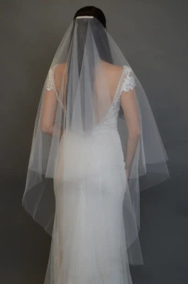Two Layer Waltz Length Wedding Veil Ansonia Bridal V491 Two Layer Waltz Length Wedding Veil Ansonia Bridal V491
