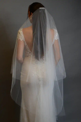 Two Layer Waltz Length Wedding Veil Ansonia Bridal V491 Two Layer Waltz Length Wedding Veil Ansonia Bridal V491