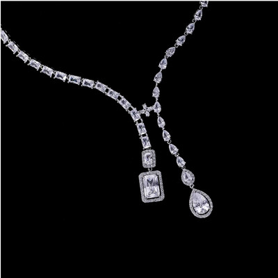 Glamorous 3A CZ Silver Plated Wedding and Formal Jewelry Set Glamorous 3A CZ Silver Plated Wedding and Formal Jewelry Set