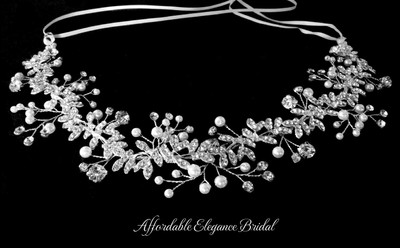 Pearl and Crystal Wedding Headband hp5340