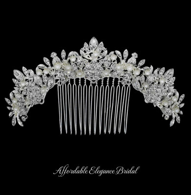Pearl and Rhinestone Wedding Comb C2471 Pearl and Rhinestone Wedding Comb C2471