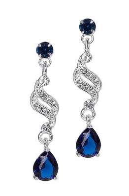 5 Sets Sapphire Blue CZ Teardrop Bridesmaid Jewelry