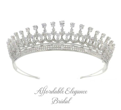 Radiant CZ Wedding and Quinceanera Tiara Crown hp9887