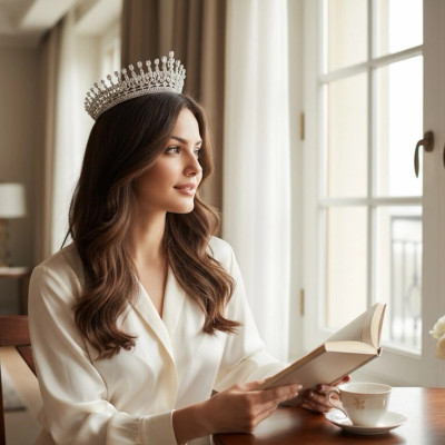 CZ Wedding and Quinceanera Statement Tiara hp7602