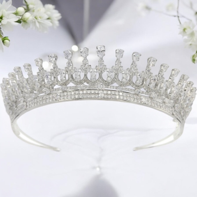 Radiant CZ Wedding and Quinceanera Tiara Crown hp9887