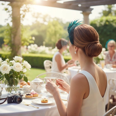 Emerald Green Birdcage Veil with Feather Headband Fascinator