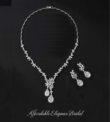 Fabulous CZ Double Drop Wedding Jewelry Set Fabulous CZ Double Drop Wedding Jewelry Set