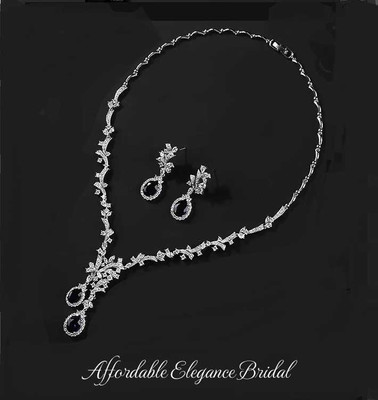 Sapphire Blue CZ Royal Replica Wedding Tiara Crown and Jewelry Sapphire Blue CZ Royal Replica Wedding Tiara Crown and Jewelry