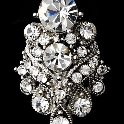 Sparkling Rhinestone Wedding or Prom Clip On Earrings Sparkling Rhinestone Wedding or Prom Clip On Earrings