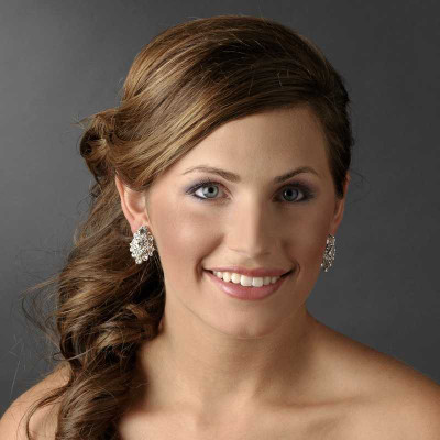 Sparkling Rhinestone Wedding or Prom Clip On Earrings Sparkling Rhinestone Wedding or Prom Clip On Earrings