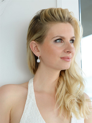 Radiant Cut CZ Wedding and Formal Earrings in Silver or Gold Radiant Cut CZ Wedding and Formal Earrings in Silver or Gold