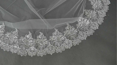 Royal Cathedral Wedding Veil with Floral lace Ansonia V915L Royal Cathedral Wedding Veil with Floral lace Ansonia V915L