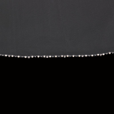 Two Layer Beaded Fingertip Wedding Veil Envogue V2190F  Two Layer Beaded Fingertip Wedding Veil Envogue V2190F