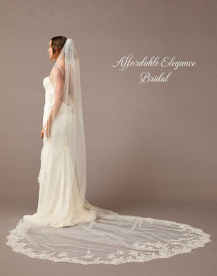 Lace Applique Royal Cathedral Wedding Veil V2599RC Lace Applique Royal Cathedral Wedding Veil V2599RC