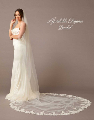 Gorgeous Beaded Lace Royal Cathedral Wedding Veil Envogue V2597RC Gorgeous Beaded Lace Royal Cathedral Wedding Veil Envogue V2597RC