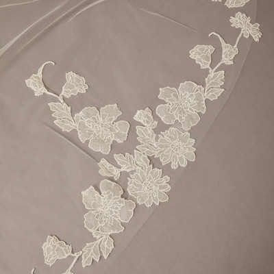 Floral Lace Royal Cathedral Wedding Veil Envogue V2596RC Floral Lace Royal Cathedral Wedding Veil Envogue V2596RC