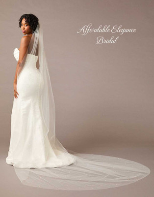 Scattered Pearl and Crystal Royal Cathedral Wedding Veil V2585RC Scattered Pearl and Crystal Royal Cathedral Wedding Veil V2585RC