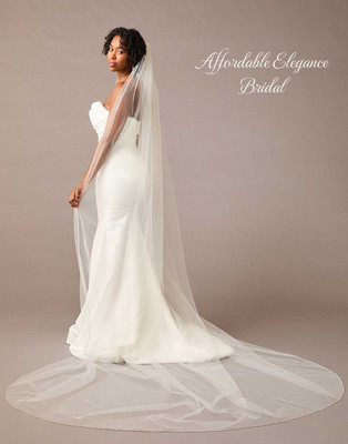 Royal Cathedral Wedding Veil with AB Sequin Beaded Edge V2582RC